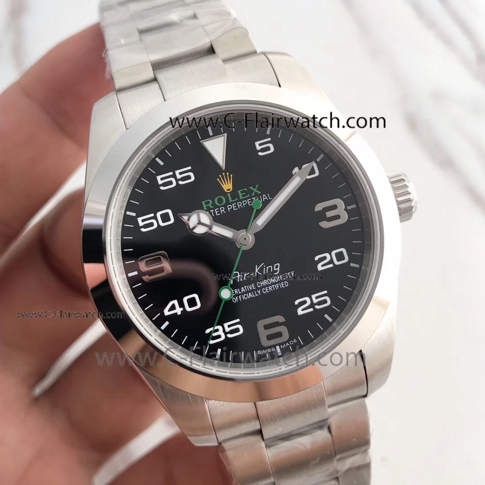 Baselworld Rolex AirKing SS Replica Watch Swiss Grade One